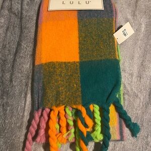 Lulu Multicolor Neon Plaid Scarf